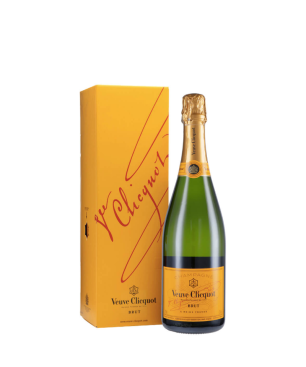 VEUVE CLICQUOT CHAMPAGNE BRUT YELLOW LABEL WITH CASE 75cl.