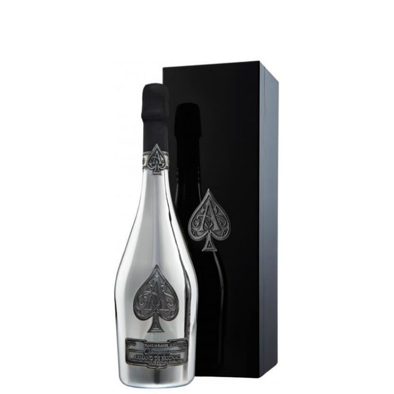 ARMAND DE BRIGNAC Champagne Blanc De Blancs SILVER with case 75cl.