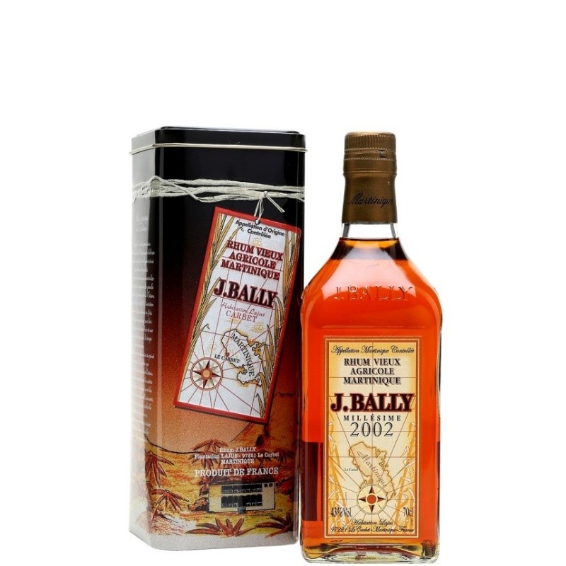 J. BALLY Rhum Millésime 2002 con astuccio 70cl. J. BALLY Rhum Millésime 2002 con astuccio 70cl.