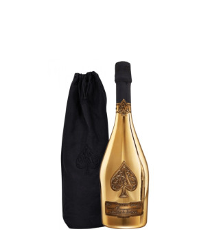 ARMAND DE BRIGNAC Champagne GOLD with Velvet Bag 75cl.