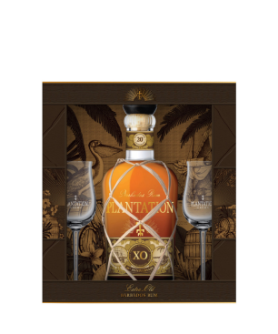 PLANTATION XO 20th ANNIVERSARY, ASTUCCIATO + 2 BICCHIERI 70cl.